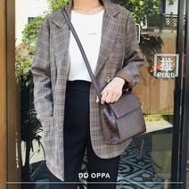 도오빠 여성 캐주얼 체크 가을 재킷 자켓 겨울 환절기 2018 트렌드 마이