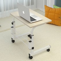 높이조절 보조 좌식 테이블 8탄, 우드색 + 화이트