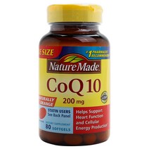 네이처메이드 CoQ10 200mg 스타틴 유저 소프트젤, 80개입, 1개