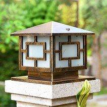 대세마트 고궁 문주등 소 현관 대문 정원 난간 조명 야외 전기등, 검정