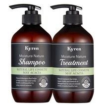 키렌 모이스처 네이처 샴푸+트리트먼트 세트 메이아카시아향 500ml, 1세트