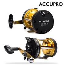 ACCUPRO STH 우핸들 장구통릴 우럭 가물치 농어 8kg 베어링, 장구통릴(우핸들) STH300AL (골드)