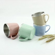 [EXTEN] 스텐 컬러컵 이중 머그잔 진공 칼라물컵_, 블루_
