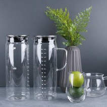 내열 유리 물병 눈금 2size 선택1종, 1.3L