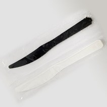 일회용 나이프 개별포장 화이트, 100개, 100개