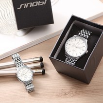 MAX simple 화이트 남여커플 손목시계 핫한 Sinobi 90268W