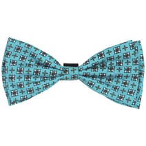 The Worthy Dog 풀라드 애견 보우 타이 S(10.2 x 5.1cm), Turquoise, 1개