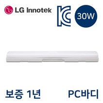 포커스 LED B.I등 30W PC바디 주광색 일자등 LED방등, 주광색(하얀빛)