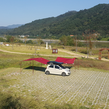 아베체 초경량 사이드어닝및 타프, 레드+L사이즈(측면 바 추가), 1개