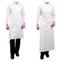 광해 방수앞치마 양면 7종 앞치마, 백색 대, 1개