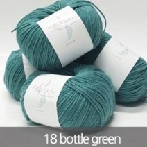 [실] 페더실 실크아크릴 코바늘뜨기 좋은 실 블랭킷 조끼 목도리, 18 bottle green