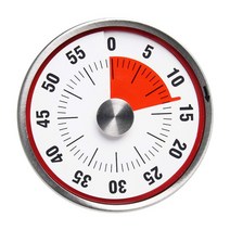 [공식수입원] 키친 타이머 기계식 No 건전지 요리 오븐 교실 BALDR Kitchen Timer 시계, 단일색상(블랙)