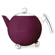 브레드메이어 벨라 티포트, Burgundy + Stainless Steel, 1.2L