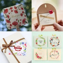 OM 어버이날 카네이션 스승의날 감사 카드 엽서 16종, 1.A