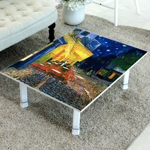 디에스리빙 액자테이블 밥상 4단높이조절 M 720X480, 고흐 카페테라스