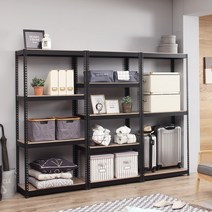 스피드랙 베란다수납앵글선반 3 4 5단 블랙앵글, 4단