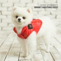 천하지엘씨 강아지스마트발열 핫패딩조끼 강아지패딩조끼, 블랙