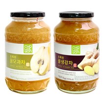 초록원 꿀모과차1kg +꿀생강차1kg, 2병
