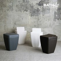 친환경 플라스틱 라탄 다용도 다이아몬드 플립 휴지통 7L, 색상:3. 브라운, 옵션선택