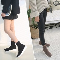 스웨이드 백지퍼포인트 여성 발목 슬립온 3cm