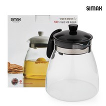 시맥스 내열유리 LURA POT 유리주전자 1.6L, 화이트