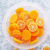 슬라임재료 파츠 (T-184) 15mm 납작 오렌지(약 25g), 단품, 상세 설명 참조