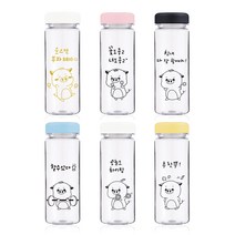 공감 일러스트보틀 클리어무지보틀 물병, 클리어 무지보틀 / 노랑, 500ml
