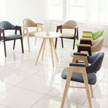 루쏘퍼니쳐 1831 레더 원목의자 식탁의자 인테리어의자, 내추럴 베이지