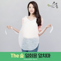 더숲 일회용 앞치마 (100매 500매 1000매), 허리끈, 100매