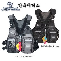 비경 부력조끼 구명조끼 루어 바다 주머니 낚시조끼 DY838, 블랙