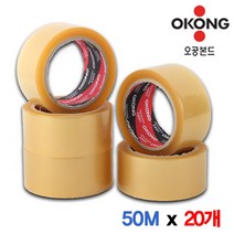 오공본드 겨울용 냉동 사계절용 OPP 투명 박스테이프 50M, 오공본드 겨울용/사계절용 OPP 투명 박스테이프 50M X 20개