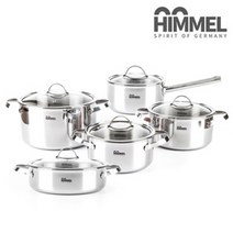 힘멜 인덕션 언더랜지용 프리미엄 통3중 냄비 20양수, 본상품선택, 통3중 힘멜 18cm 양수냄비