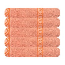 송월타월 송월베이직 에스닉 개업 홍보 기업 회사 행사 기념수건, 5장, 주황