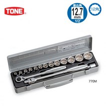 토네 1 2DR 소켓렌치세트 12각복스알 17PCS 770M
