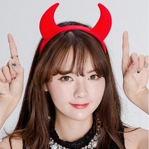 (고급악마머리띠)파티용품 악마 머리띠 머리핀 소품