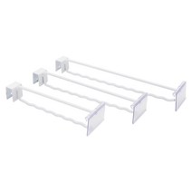 각파이프 물결 이중후크 화이트/벽선반 진열부속 후크, 화이트 250mm