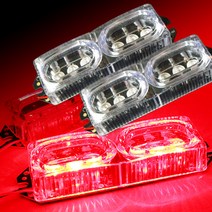 하이브리딘 2Way LED 싸이키 파박이 오토바이 자동차 (2개1세트), 2Way LED 싸이키 레드/블루(2개1세트)