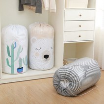 아이디어라떼 침구 이불 정리 보관주머니, 이불 정리 보관주머니 선인장