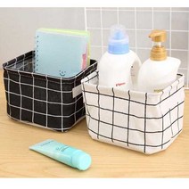 도매오빠 코튼 린넨 미니 바구니, 그린