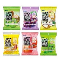 오리히로 곤약젤리 파우치 1박스(12봉지) 8가지 맛, 복숭아 (6개입) x 4봉지+복숭아 (6개입) x 4봉지, 자몽 (6개입) x 4봉지