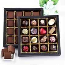 파베 생초콜릿과 트러플 수제 초콜릿 명품 선물 세트, 1세트, 16구수제초콜릿과 파베생초콜릿