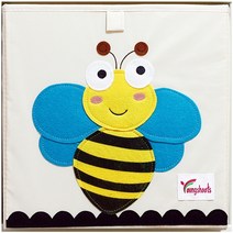하주글로벌 장난감 정리함 아이방 수납 리빙박스 공간박스 수납함, 꿀벌(소), 1개