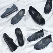 브로그맨 여성로퍼 별 비즈 보석 3.8cm