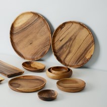 고급스러운 아카시아 나뭇결이 살아있는 우드접시 플레이트 모음, 04_3 아카시아 원형볼 중