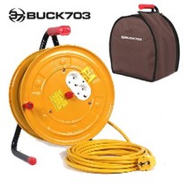 BUCK703 캠핑용 전기 릴선 (30m 50m)전선릴 리드선 전기연장선, 1개, 30m