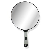 GS 미끄럼방지 손거울 휴대용거울, 블랙, 1개