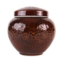 데코원 밤색국화단지1.2kg 항아리 꿀단지, 1개