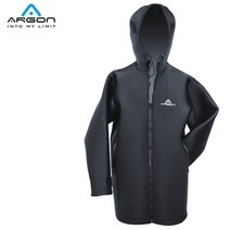 아르곤 스쿠버 다이빙 네오프렌 바람막이 방풍 자켓 후드 사파리, 사이즈:L
