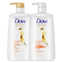 도브 너리싱 오일 케어 샴푸+컨디셔너, 1세트