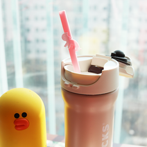 이크 실리콘 빨대 (스타벅스 텀블러용 벤티 스트로우), 1세트, 5p